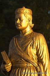 Statue of Bhanu Bhakta Acharya Nepali National Poet in Chowrasta Square Darjeeling West Bengal India