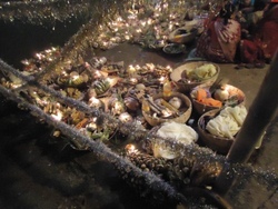 Offerings made to the sun god in Chhath.